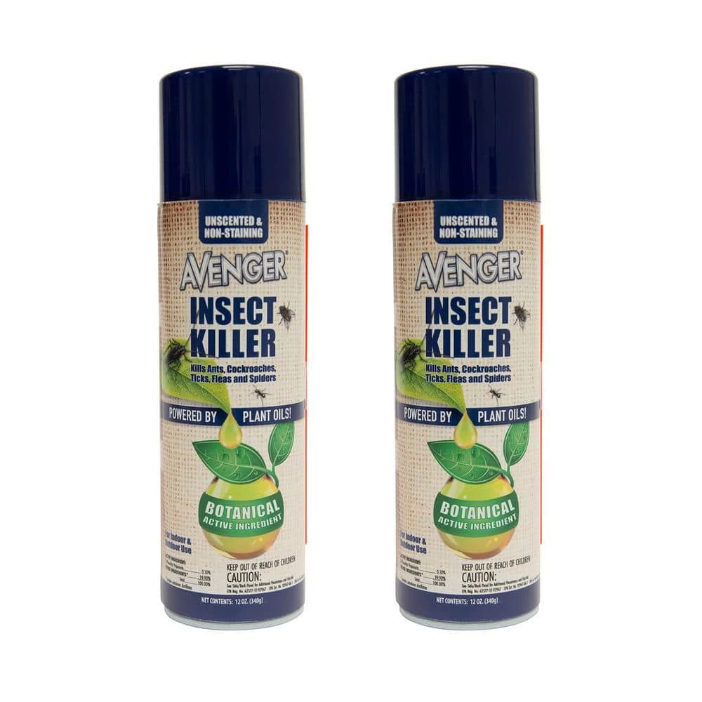 Cheap 𧨠12 oz. Insect Killer, Unscented Natural Plant-Based Ingredients, Indoor/Outdoor, Aerosol Spray Can (2-Pack) by Avenger βοΈ 1 Cheap 𧨠12 oz. Insect Killer, Unscented Natural Plant-Based Ingredients, Indoor/Outdoor, Aerosol Spray Can (2-Pack) by Avenger βοΈ