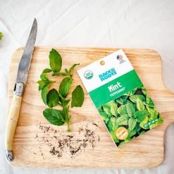 Outlet ⌛ Organic Peppermint Mint Seed (1-Pack) by Back to the Roots ✔️ -Organic Gardening Shop back to the roots organic vegetable seeds 46015 1f 1000