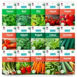 Buy 🛒 Organic Garden Essentials Vegetable Seeds Variety (15-Pack) by Back to the Roots 👏