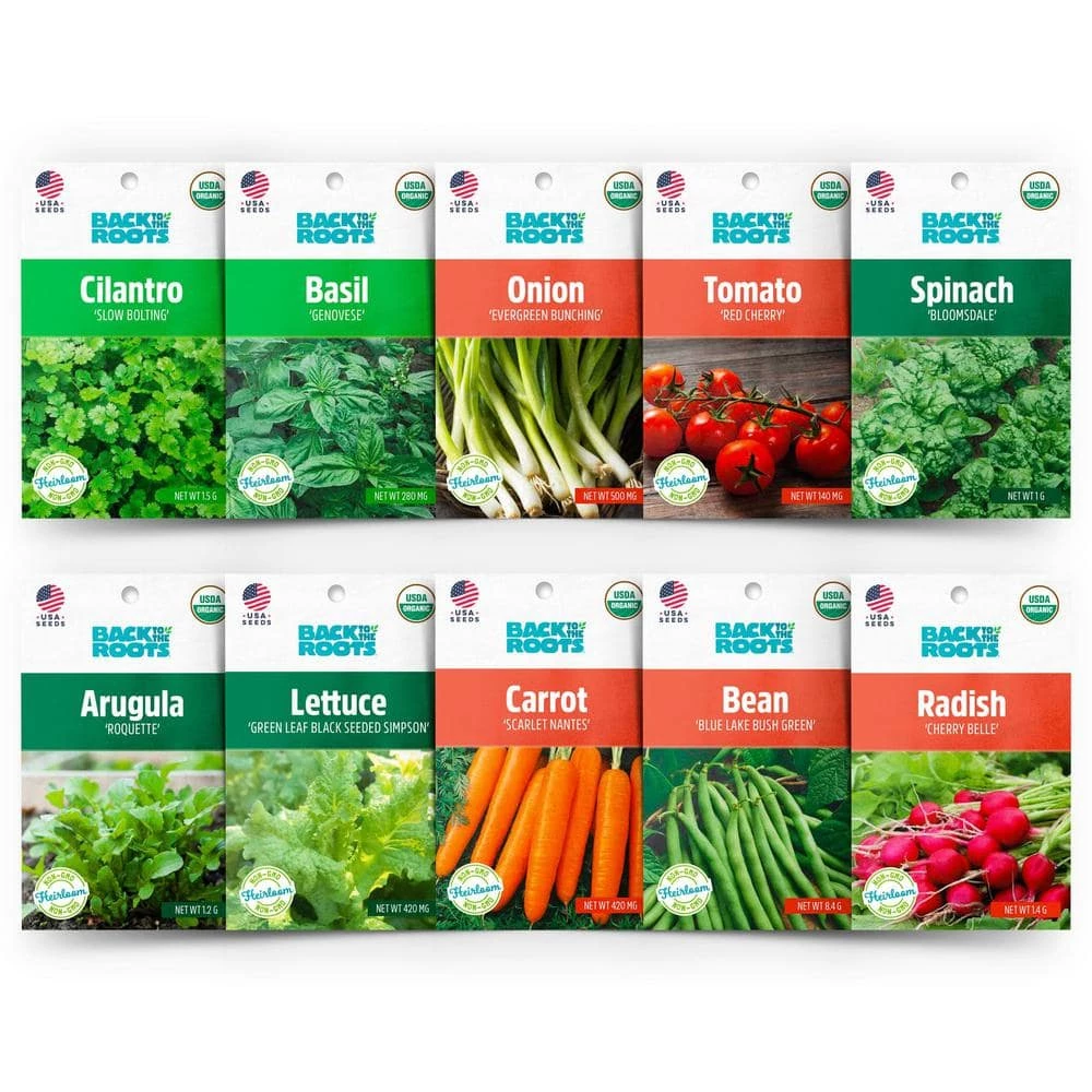 Coupon β Organic Beginner's Vegetable Garden Seeds Variety (10-Pack) by Back to the Roots π 1 Coupon β Organic Beginner's Vegetable Garden Seeds Variety (10-Pack) by Back to the Roots π