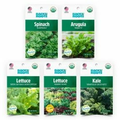 Flash Sale ✔️ Organic Leafy Greens Vegetable Seeds Variety (5-Pack) by Back to the Roots 🎉