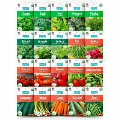 Deals 🎁 Organic Herbs and Veggie Seeds Variety (20-Pack) by Back to the Roots 💯