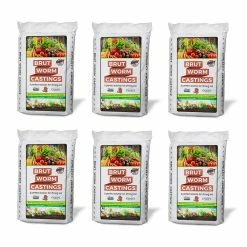 Coupon 🌟 Organic Worm Castings Soil Builder, 30 lbs. Bag (6-Pack) by Brut Worm Farms 🧨