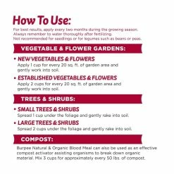 Buy π Natural & Organic 3 lbs. Blood Meal Granule Plant Food (3-Pack) by Burpee π 11 Buy π Natural & Organic 3 lbs. Blood Meal Granule Plant Food (3-Pack) by Burpee π -Organic Gardening Shop burpee grow media dcbp3bl3 1f 1000