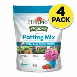 Best reviews of 🌟 Natural & Organic 8 qt. Potting Mix (4-Pack) by Burpee 🧨