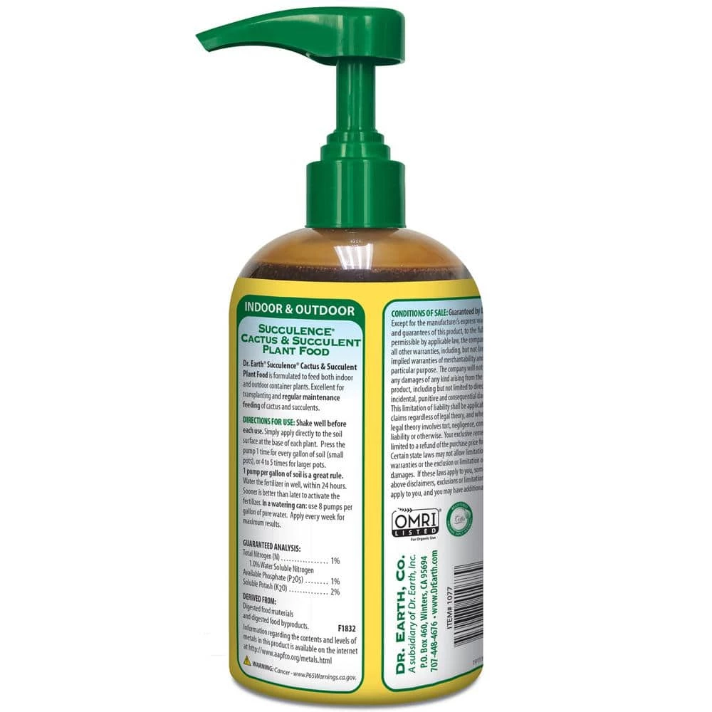 Promo β 16 oz. Organic and Natural Pump and Grow Succulence and Cactus Food by DR. EARTH π 2 Promo β 16 oz. Organic and Natural Pump and Grow Succulence and Cactus Food by DR. EARTH π - Image 2