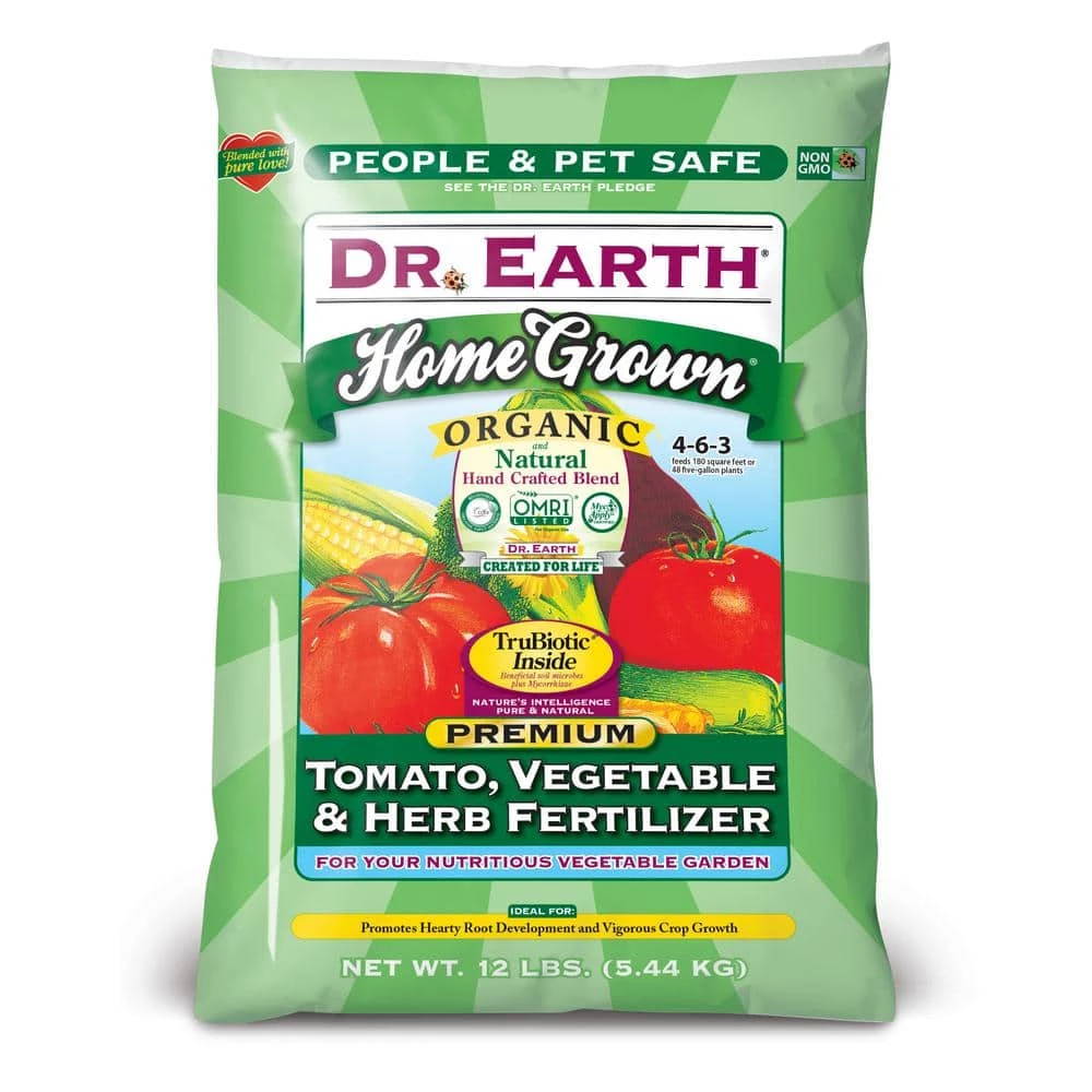 Discount π 12 lb. 180 sq. ft. Organic Home Grown Tomato, Vegetable and Herb Dry Fertilizer by DR. EARTH π 1 Discount π 12 lb. 180 sq. ft. Organic Home Grown Tomato, Vegetable and Herb Dry Fertilizer by DR. EARTH π