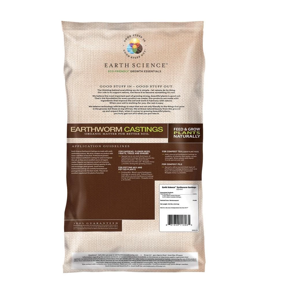 Discount ⭐ 12 lbs. Organic All-Purpose Earthworm Castings 100% Vermicompost by EARTH SCIENCE ⌛ 2 Discount ⭐ 12 lbs. Organic All-Purpose Earthworm Castings 100% Vermicompost by EARTH SCIENCE ⌛ - Image 2