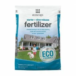 Promo 😀 Starter plus Slow-Release 45 lb. 4,000 sq. ft. Lawn Fertilizer by EcoScraps 😍