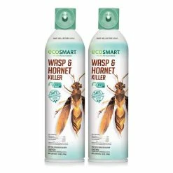 Best reviews of π 14 oz. Natural Wasp and Hornet Killer with Plant-Based Essential Oils, Aerosol Spray Can (2-Pack) by EcoSmart π