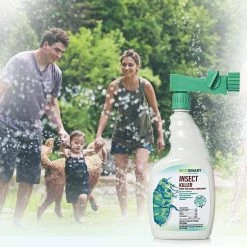 Flash Sale 🛒 32 oz. Natural Insect Killer with Plant-Based Essential Oils for Lawns & Landscaping, Hose End Spray Bottle by EcoSmart 🤩 -Organic Gardening Shop ecosmart bug killer spray ecsm 33627 01ec 31 1000