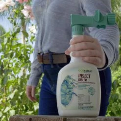 Flash Sale 🛒 32 oz. Natural Insect Killer with Plant-Based Essential Oils for Lawns & Landscaping, Hose End Spray Bottle by EcoSmart 🤩 -Organic Gardening Shop ecosmart bug killer spray ecsm 33627 01ec c3 1000