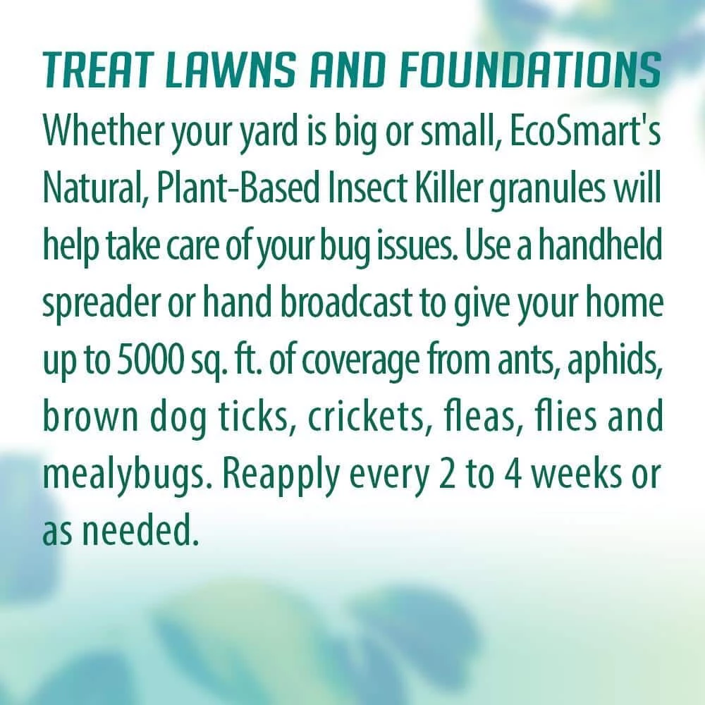 Discount π 10 lbs. Bag Natural Plant-Based Insect Killer Granules for Lawns and Foundations Covers 5000 sq. ft. by EcoSmart π₯ 4 Discount π 10 lbs. Bag Natural Plant-Based Insect Killer Granules for Lawns and Foundations Covers 5000 sq. ft. by EcoSmart π₯ - Image 4