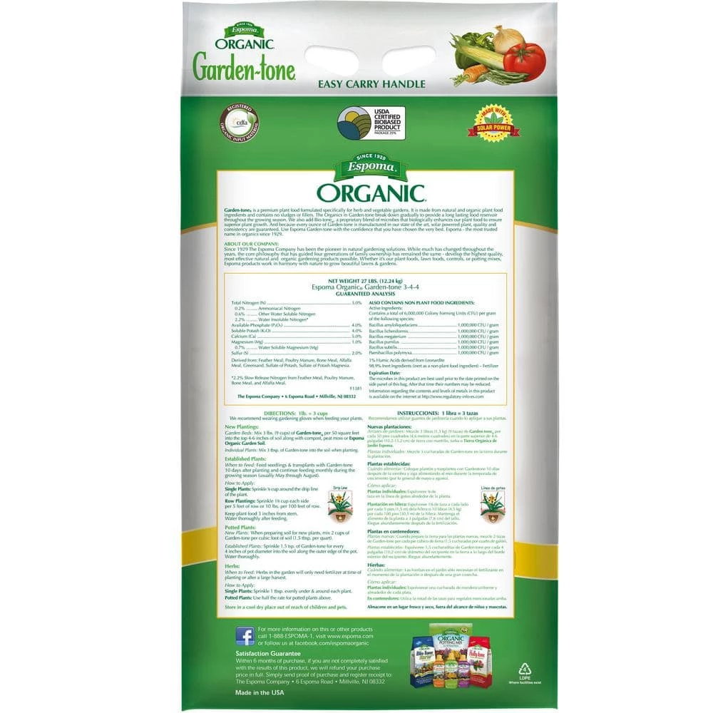 Best Pirce π 27 lbs. Organic Garden Tone Herb and Vegetable Fertilizer by Espoma π 6 Best Pirce π 27 lbs. Organic Garden Tone Herb and Vegetable Fertilizer by Espoma π - Image 6
