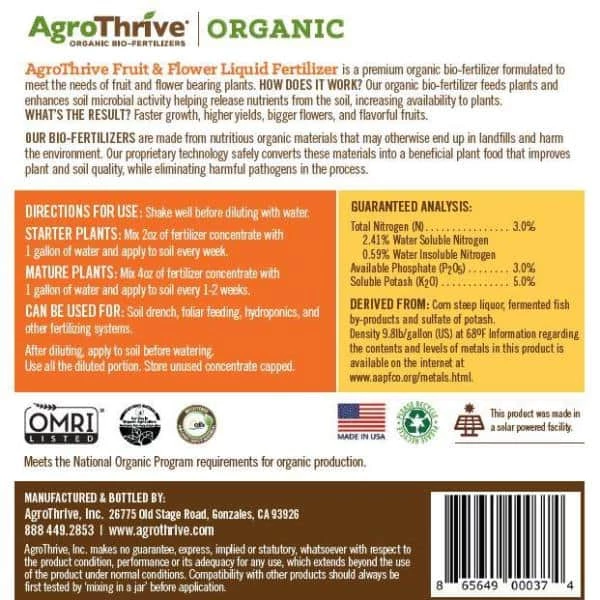 Budget π₯° 5 Gal. AgroThrive Fruiting and Flowering Organic Liquid Fertilizer by EVERSTEIN π 2 Budget π₯° 5 Gal. AgroThrive Fruiting and Flowering Organic Liquid Fertilizer by EVERSTEIN π - Image 2