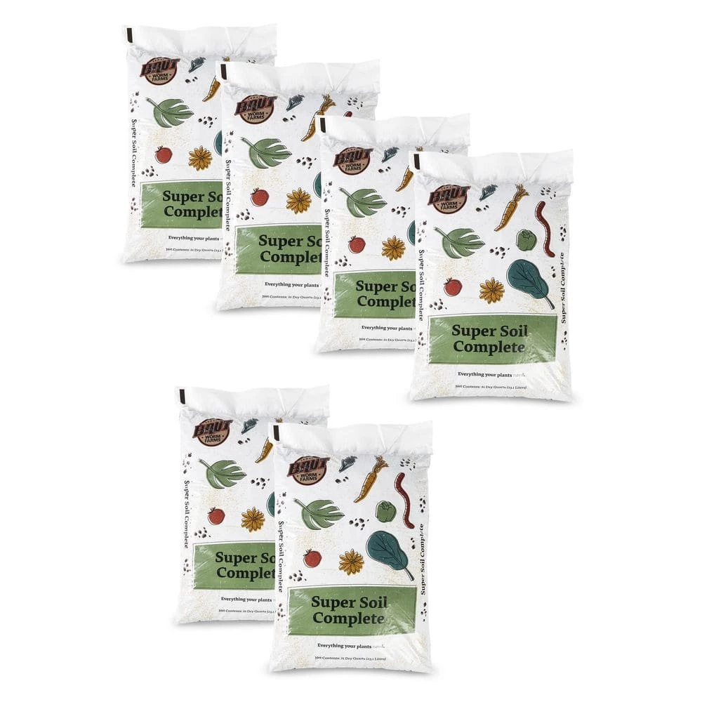 New π€© Super Soil All Purpose Rich Dark Blend Organic Soil (6-Pack) by Brut Worm Farms β¨ 1 New π€© Super Soil All Purpose Rich Dark Blend Organic Soil (6-Pack) by Brut Worm Farms β¨