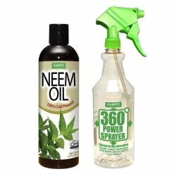 Cheapest 🥰 12 oz. 100% Cold Pressed Unrefined Cosmetic Grade Neem Oil and 360-Degree All Angle Professional Spray Bottle Value Pack by Harris 🛒