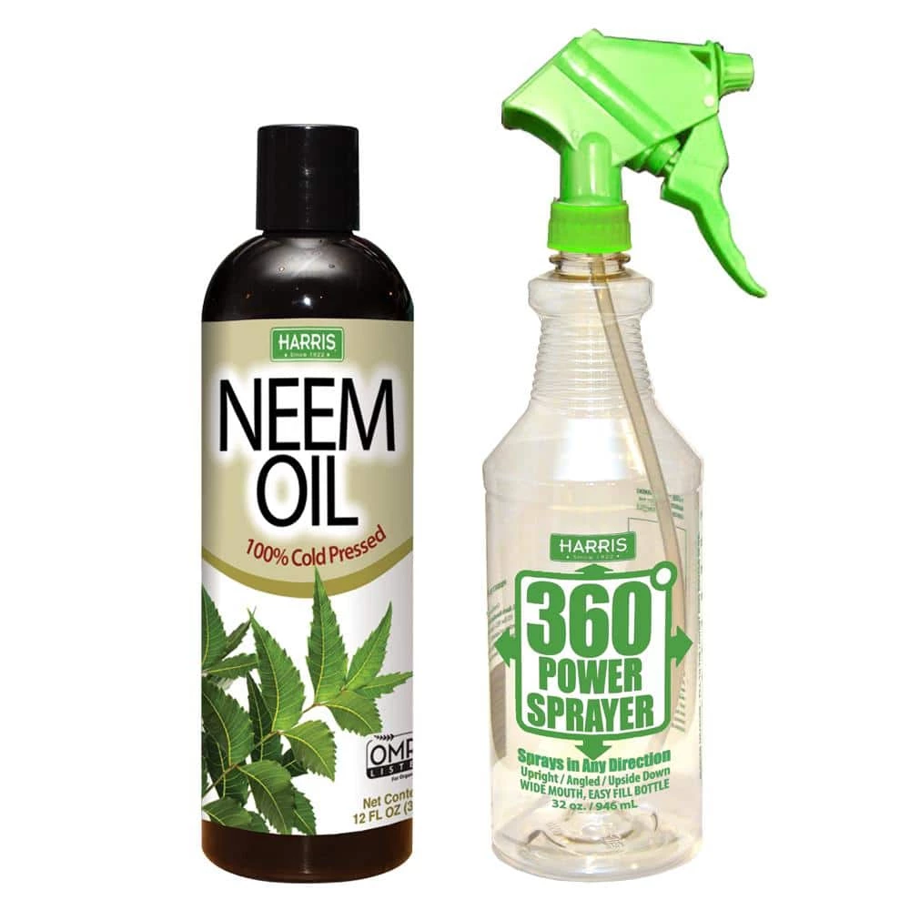 Cheapest π₯° 12 oz. 100% Cold Pressed Unrefined Cosmetic Grade Neem Oil and 360-Degree All Angle Professional Spray Bottle Value Pack by Harris π 1 Cheapest π₯° 12 oz. 100% Cold Pressed Unrefined Cosmetic Grade Neem Oil and 360-Degree All Angle Professional Spray Bottle Value Pack by Harris π