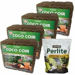 Top 10 β€οΈ 36 Gal. Expanding Coco Coir Pith (16 Brick/4-Pack) and 8 Dry Qt. Premium Horticultural Perlite by Harris β