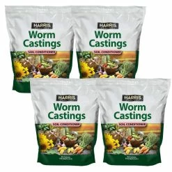Buy 😉 4 Qt. Worm Castings Premium Soil Conditioner (4-Pack) by Harris 🔔