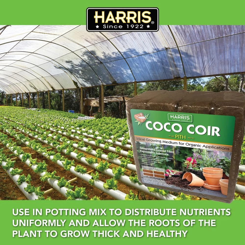 New π 9 Gal. Expanding Coco Coir Pith (4 Brick Pack) and 32 oz. Organic Gardening Liquid Fish Fertilizer by Harris π 2 New π 9 Gal. Expanding Coco Coir Pith (4 Brick Pack) and 32 oz. Organic Gardening Liquid Fish Fertilizer by Harris π - Image 2