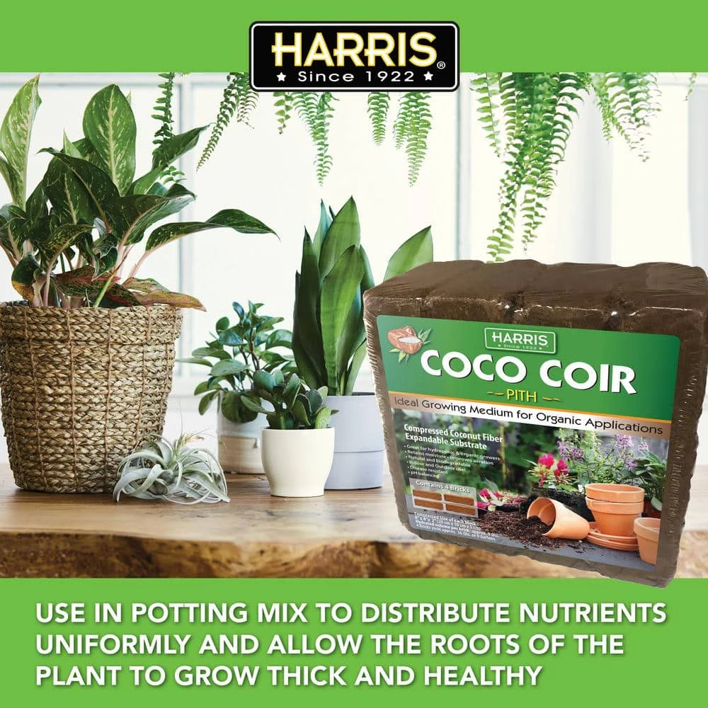 New π 9 Gal. Expanding Coco Coir Pith (4 Brick Pack) and 32 oz. Organic Gardening Liquid Fish Fertilizer by Harris π 3 New π 9 Gal. Expanding Coco Coir Pith (4 Brick Pack) and 32 oz. Organic Gardening Liquid Fish Fertilizer by Harris π - Image 3
