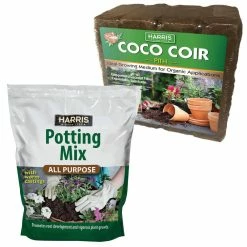 Brand new β€οΈ 9 Gal. Expanding Coco Coir Pith (4 Brick pack) & 4 Qt. All-Purpose Potting Soil Mix with Worm Castings by Harris π