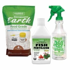 Best deal ❤️ Organic Gardening Liquid Fish Fertilizer and 100% Diatomaceous Earth Food Grade Value Pack by Harris 😀