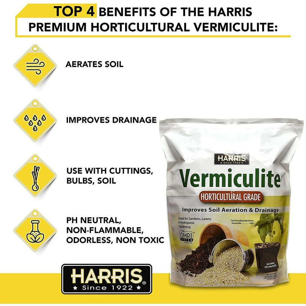 Deals 𧨠8 Qt. Premium Horticultural Vermiculite for Indoor Plants and 4 Qt. All Purpose Potting Soil Mix with Worm Castings by Harris β€οΈ 4 Deals 𧨠8 Qt. Premium Horticultural Vermiculite for Indoor Plants and 4 Qt. All Purpose Potting Soil Mix with Worm Castings by Harris β€οΈ - Image 4