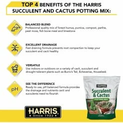 Best reviews of ⭐ 8 Qt. Premium Horticultural Vermiculite for Indoor Plants and Gardening and 4Qt. Succulent and Cactus Potting Soil Mix by Harris 👏 -Organic Gardening Shop harris grow media verm succl 44 1000