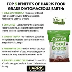 Buy 👏 10.5 lbs. Diatomaceous Earth Food Grade 100% (3-Pack ) by Harris 😍 -Organic Gardening Shop harris insect killer granules 3defg105 1f 1000