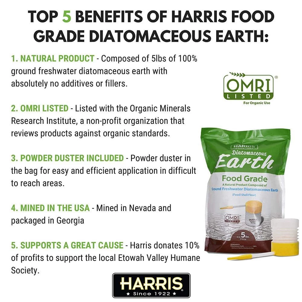 Wholesale π 10.5 lbs. Diatomaceous Earth Food Grade 100% and Shaker Applicator Value Pack by Harris π― 4 Wholesale π 10.5 lbs. Diatomaceous Earth Food Grade 100% and Shaker Applicator Value Pack by Harris π― - Image 4