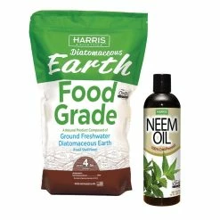 Deals 👏 4 lbs. Diatomaceous Earth Food Grade 100% and 12 oz. 100% Cold Pressed Unrefined Cosmetic Grade Neem Oil Value Pack by Harris 🌟