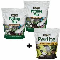 Flash Sale ⭐ 4qt. All Purpose Potting Soil Mix with Worm Castings (2-Pack) by Harris 😍
