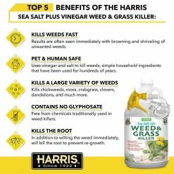 Budget 🧨 128 oz. Sea Salt Weed and Grass Killer (2-Pack) by Harris 🔥 -Organic Gardening Shop harris organic weed killer 2seaweed128 c3 1000