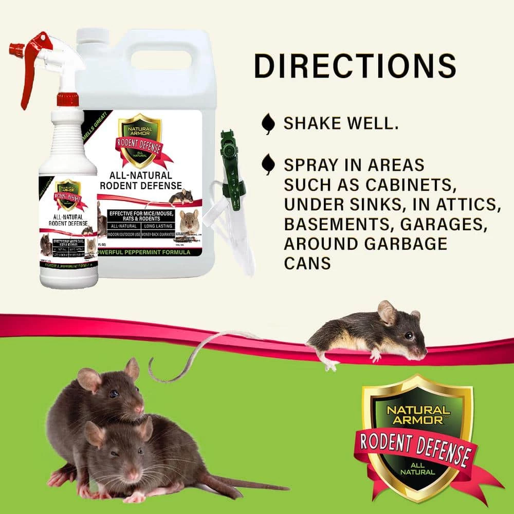 Cheap π₯° 128 oz. All-Natural Peppermint Repellent for Mice/Mouse, Rats & Rodents for Indoor and Outdoor Use with Trigger Sprayer by Natural Armor π₯ 7 Cheap π₯° 128 oz. All-Natural Peppermint Repellent for Mice/Mouse, Rats & Rodents for Indoor and Outdoor Use with Trigger Sprayer by Natural Armor π₯ - Image 7