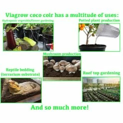Flash Sale ❤️ 11 lbs. (5 kg) Coconut Coir Block of Soilless Media (3-Pack) by Viagrow 🧨 -Organic Gardening Shop viagrow garden soil vccb5 3 77 1000