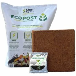 Outlet π 2.8 cu. ft. Sakti Agro EcoPost Compost Soil Scent Free Coconut Coir Expanding Block (100 l) by Viagrow π