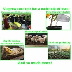 Best reviews of 👏 11 lb. (5KG) Coconut Coir Block & 1LB earth worm castings, Coco Coir and earth worm castings, (expands up to 18 gallons) by Viagrow 😍 -Organic Gardening Shop viagrow grow media vccb5 vewc1 77 1000
