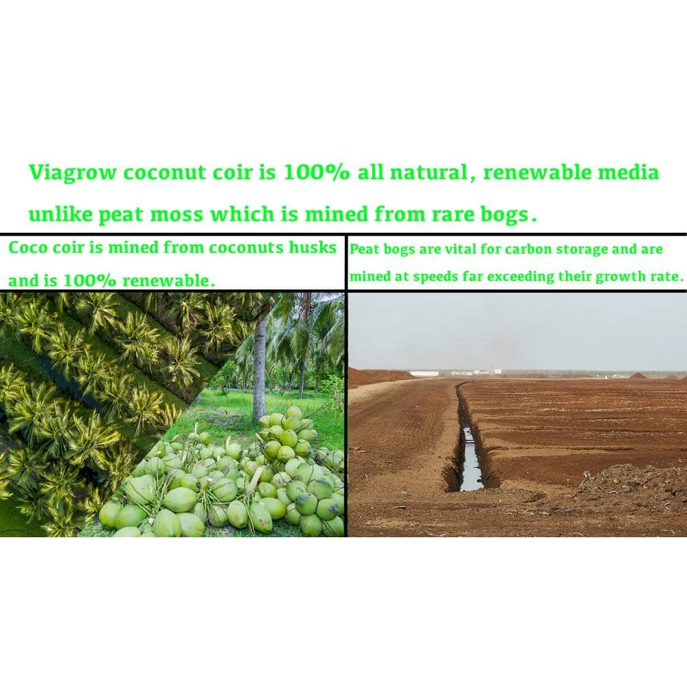 Best Sale π€© Coconut Coir Block of Soilless Media with Micro Charge Makes Approx 18 Gal./2.4 cf/68 l by Viagrow βοΈ 2 Best Sale π€© Coconut Coir Block of Soilless Media with Micro Charge Makes Approx 18 Gal./2.4 cf/68 l by Viagrow βοΈ - Image 2