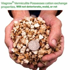 Discount 🥰 Vermiculite, Course and Chunky (16 Qt./4 Gal./.53 CF) (1-Pack) by Viagrow 🔔 -Organic Gardening Shop viagrow grow media ver16 a0 1000