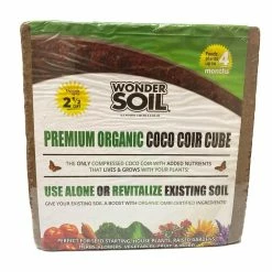 Discount ✔️ 2.5 cu. ft. Organic Expanding Coco Coir Living Soil Cube with Added Nutrients by WONDER SOIL 😍